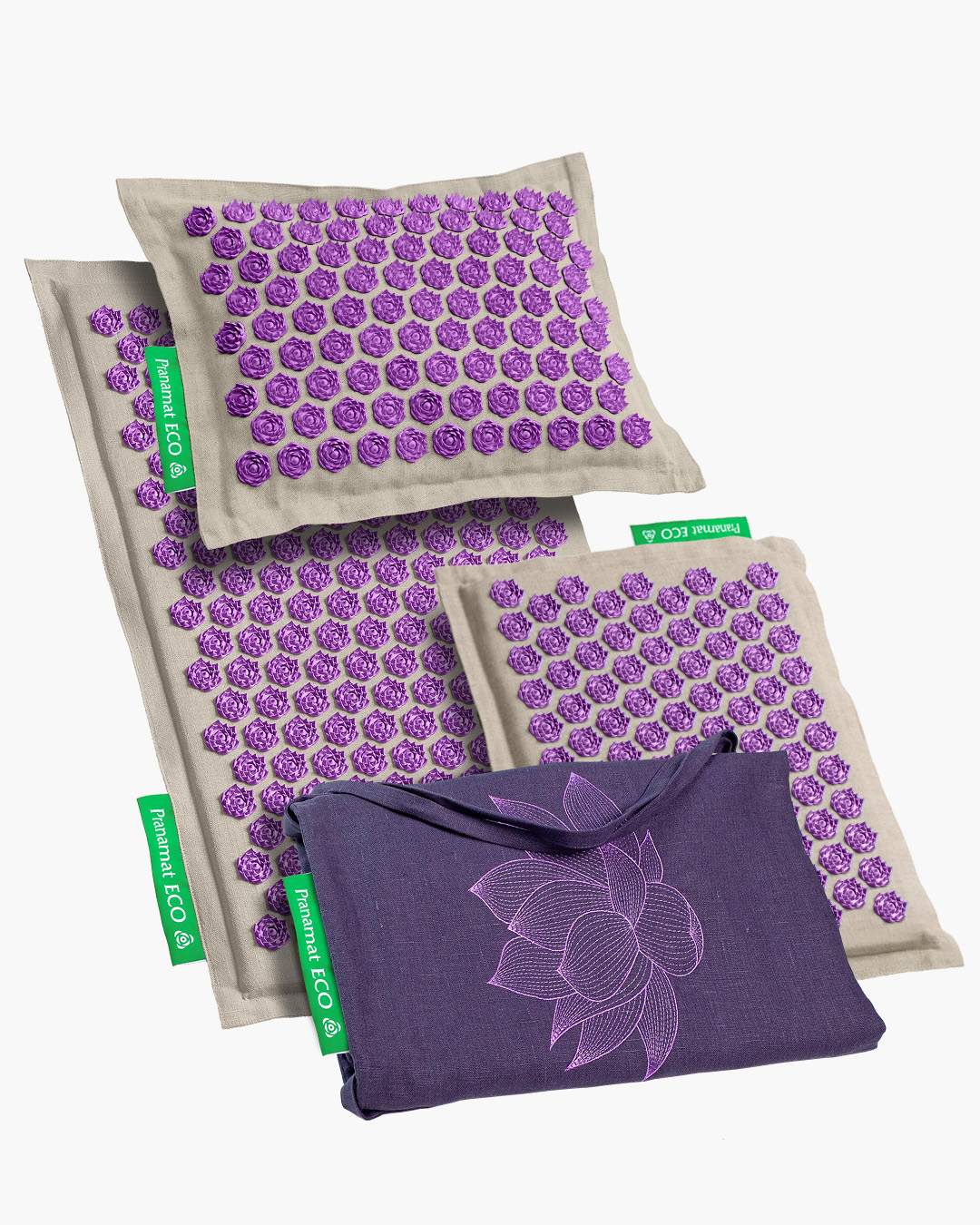 Sada Pranamat (Podložka + PranaPolštář + Mini Podložka + Velká Taška) Amethyst