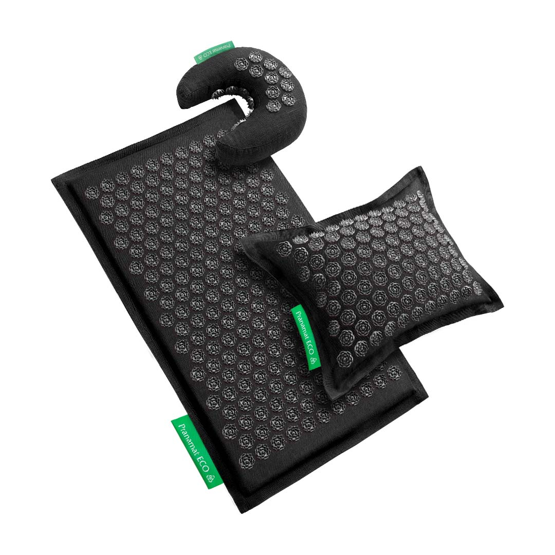 Pranamat Set (Podložka + Polštář  + Měsíček) Black edition