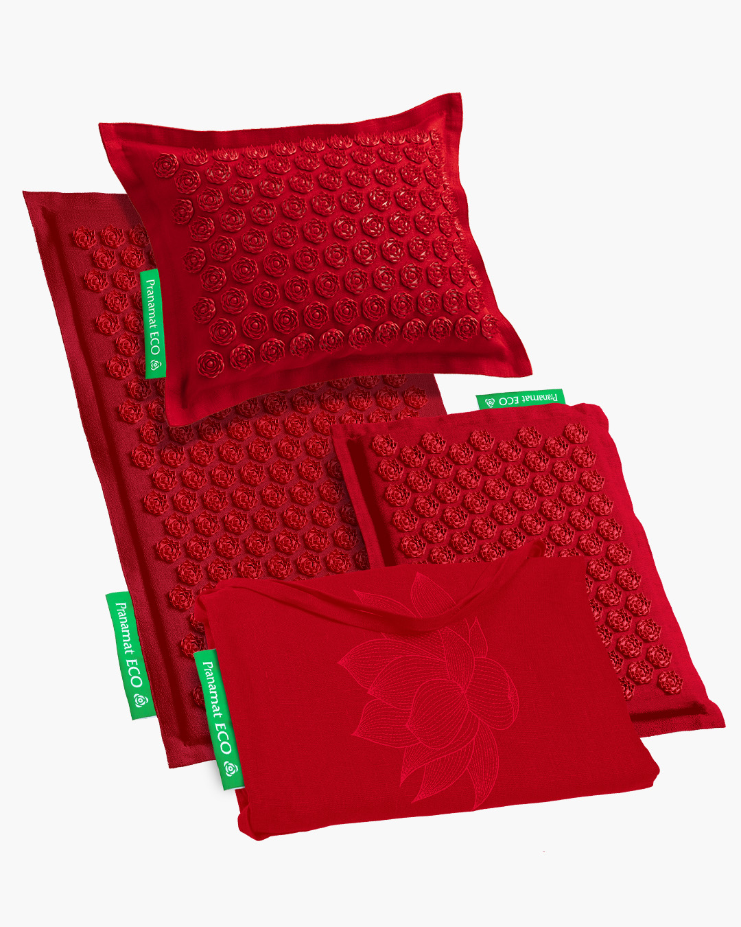 Sada Pranamat (Podložka + Polštář + Mini + Velká Taška) Burgundy