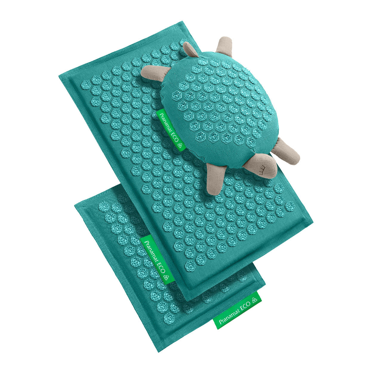 Pranamat + Mini Podložka + Masážní želva (Tyrkysová/Tyrkysová)