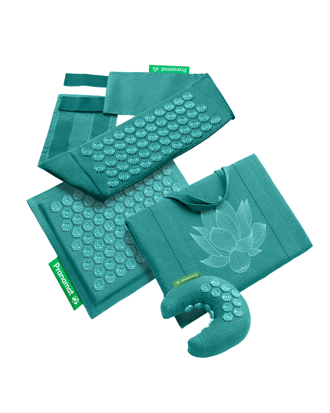 Pranamat Set (Mini + Měsíček + Belt + Velká Taška)  Tyrkysová