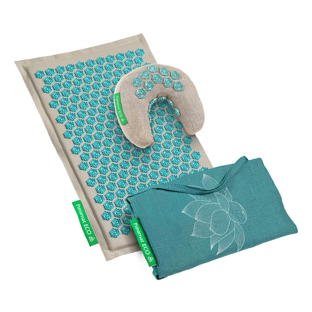 Pranamat + PranaMoon + BigBag (Natural/Turquoise)