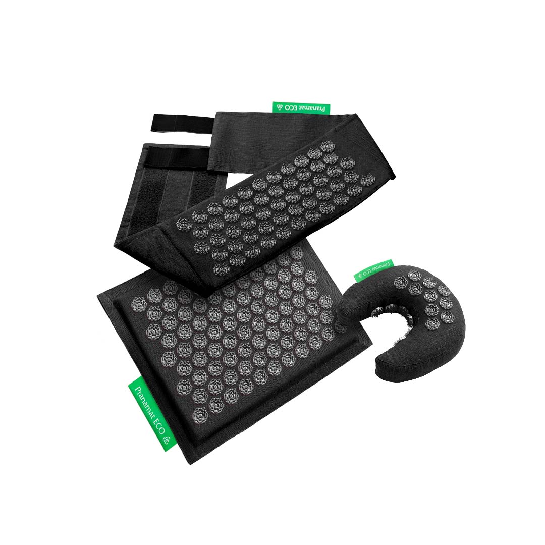 Pranamat Set (Mini + Měsíček + Belt) Černá