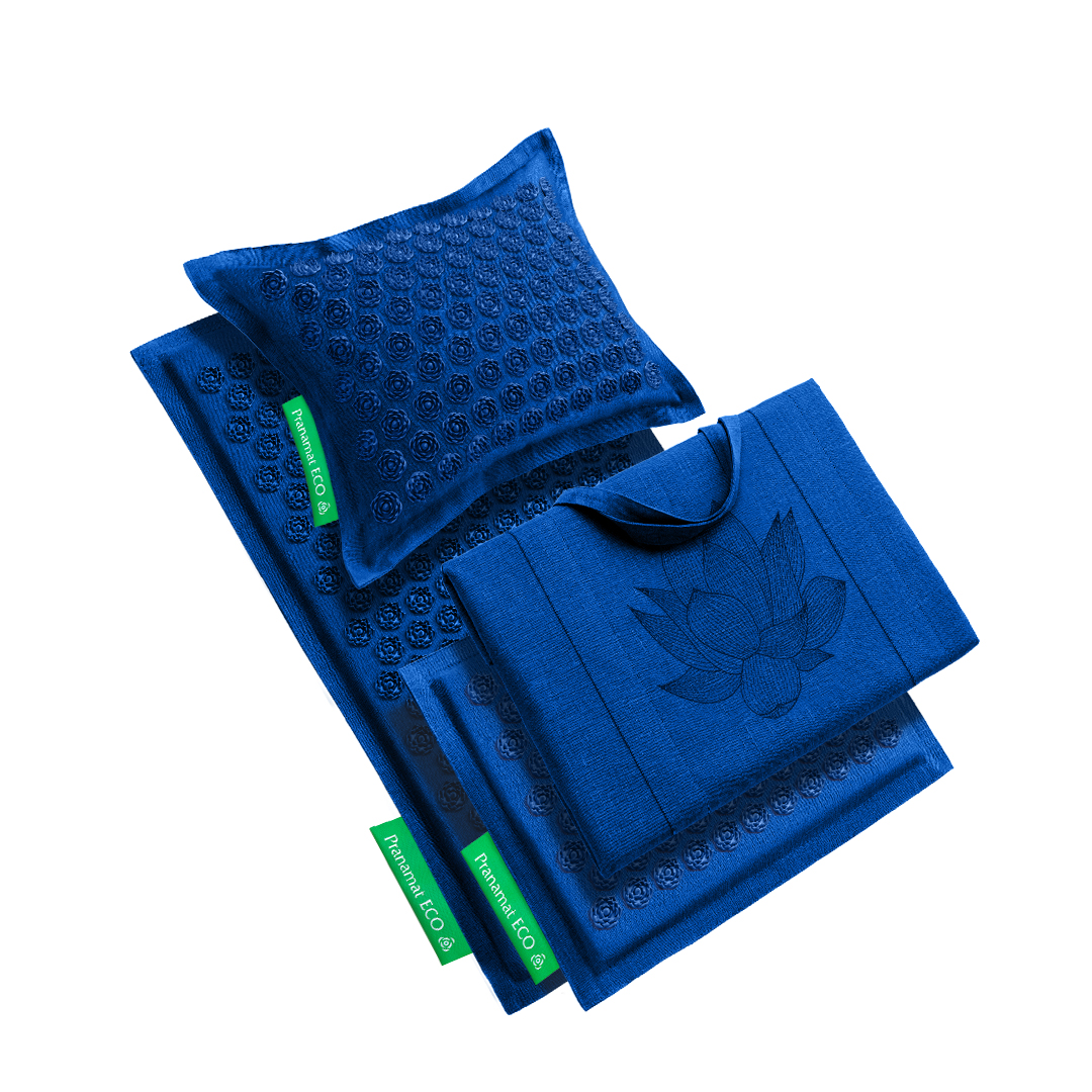 Sada Pranamat ( Podložka + PranaPolštář + Mini Podložka + Velká Taška) Monaco Blue