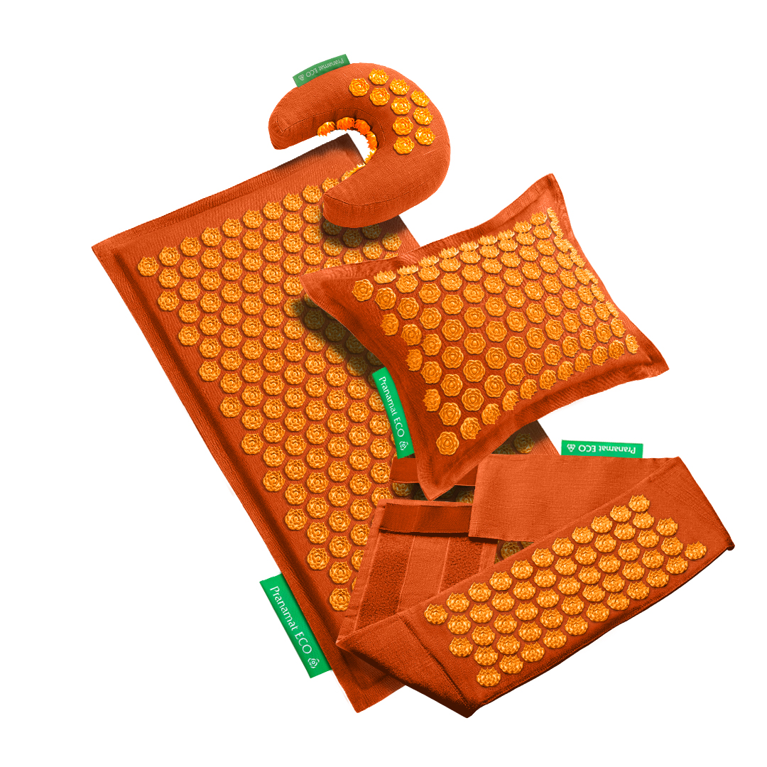 Masážní set Pranamat (podložka + polštář + měsíček + belt)